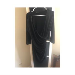 Black wrap dress